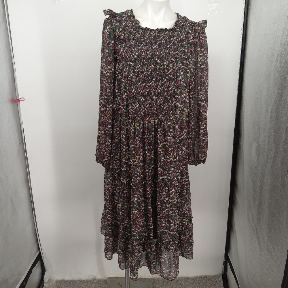 DRAPERJAMES RSVP 2X FLORAL PRAIRIE MIDI DRESS